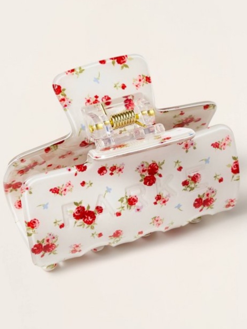 NWT Parke x Target Cream Floral Hair Claw Clip - Picture 2 of 3